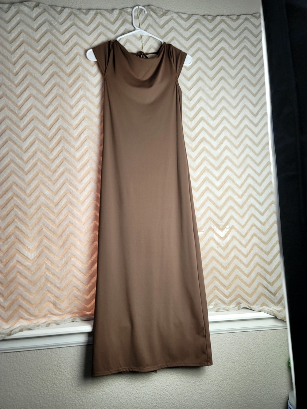 wild fable Brown Maxi Dress with Cowl Neck - Picture 2 of 9